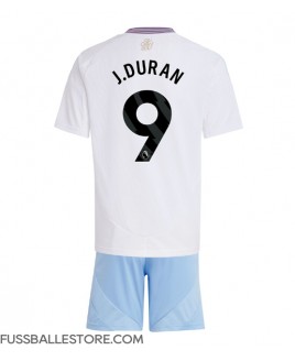 Günstige Aston Villa Jhon Duran #9 Auswärts Trikotsatzt Kinder 2024-25 Kurzarm (+ Kurze Hosen)
